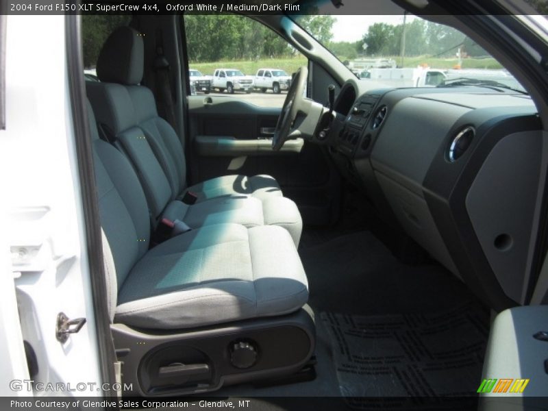 Oxford White / Medium/Dark Flint 2004 Ford F150 XLT SuperCrew 4x4