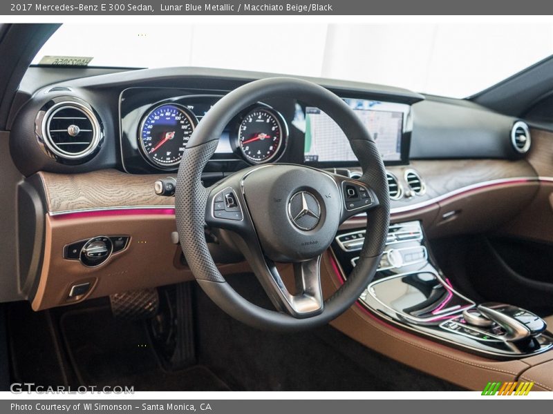 Lunar Blue Metallic / Macchiato Beige/Black 2017 Mercedes-Benz E 300 Sedan