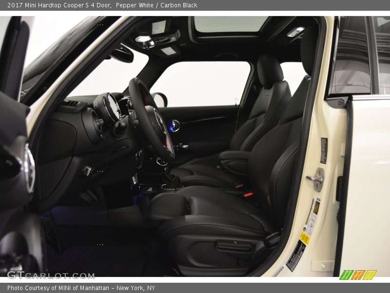 Pepper White / Carbon Black 2017 Mini Hardtop Cooper S 4 Door