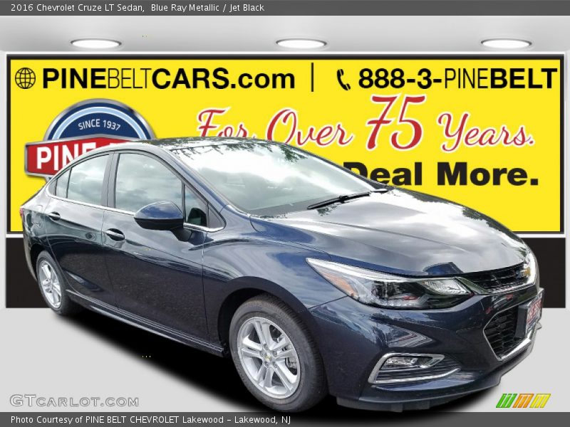 Blue Ray Metallic / Jet Black 2016 Chevrolet Cruze LT Sedan
