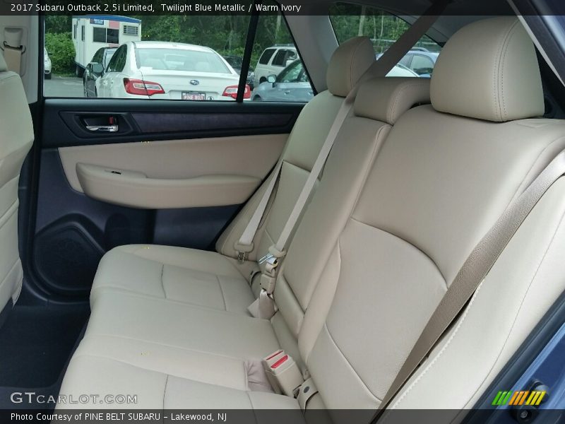 Rear Seat of 2017 Outback 2.5i Limited