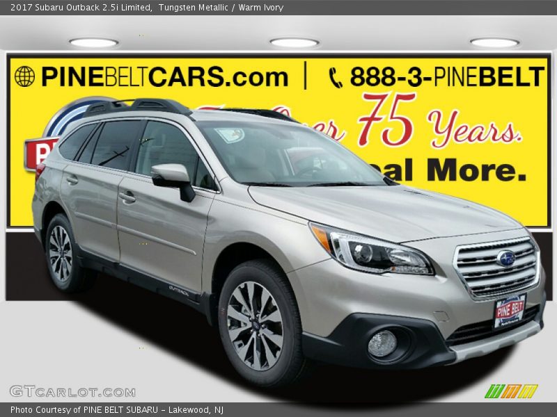 Tungsten Metallic / Warm Ivory 2017 Subaru Outback 2.5i Limited
