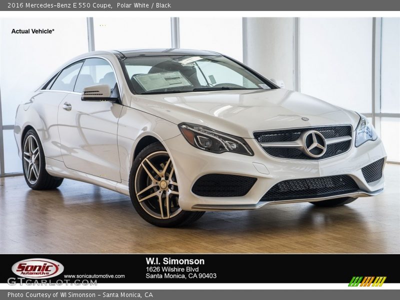 Polar White / Black 2016 Mercedes-Benz E 550 Coupe