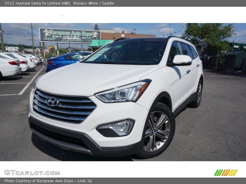 Monaco White / Saddle 2013 Hyundai Santa Fe Limited AWD