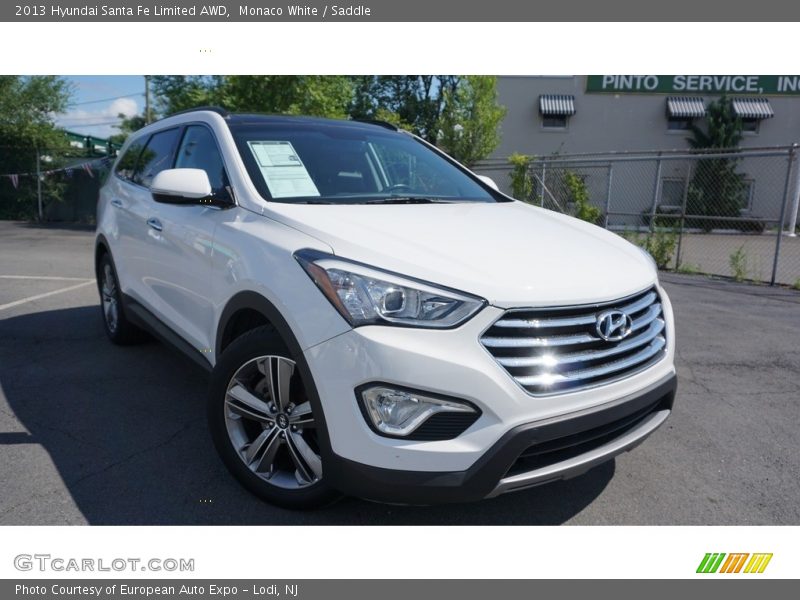 Monaco White / Saddle 2013 Hyundai Santa Fe Limited AWD