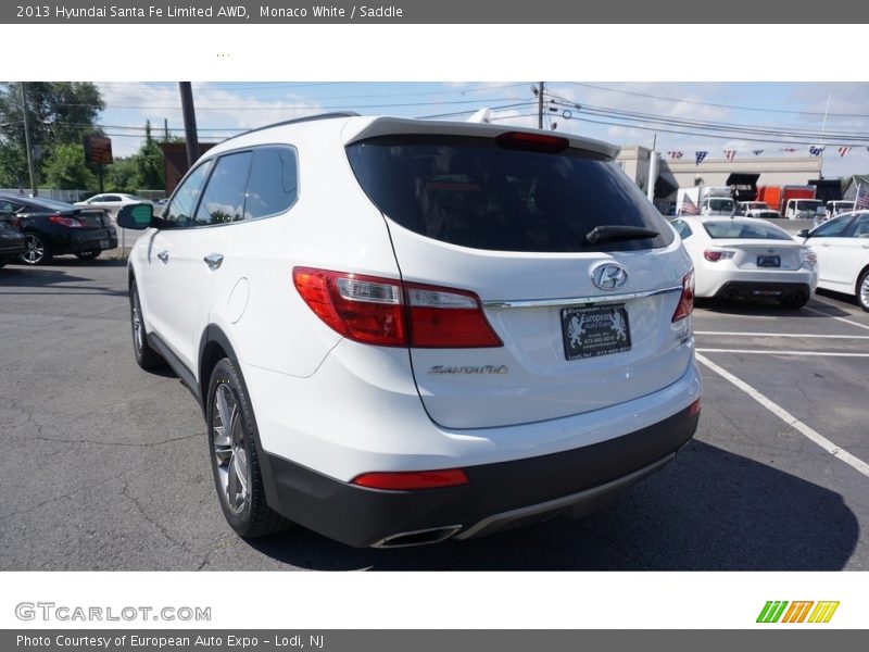 Monaco White / Saddle 2013 Hyundai Santa Fe Limited AWD