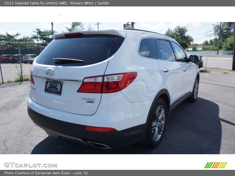 Monaco White / Saddle 2013 Hyundai Santa Fe Limited AWD