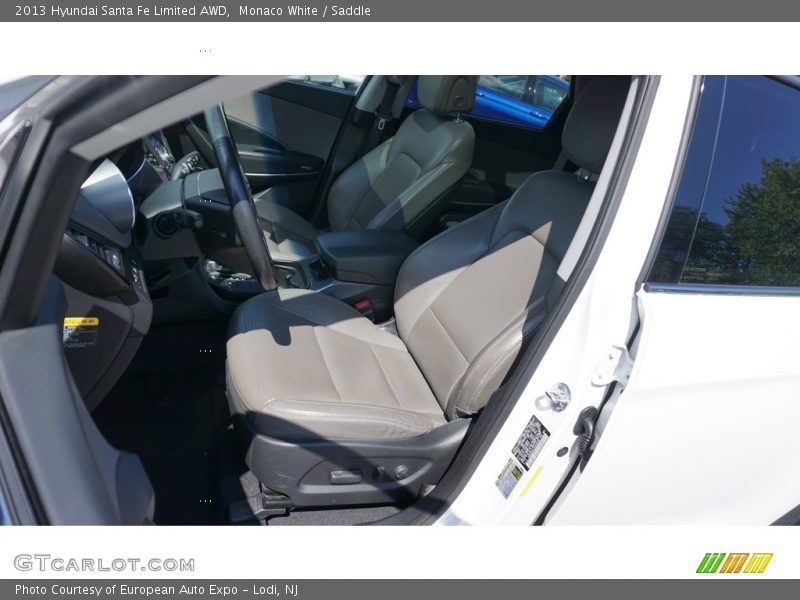 Monaco White / Saddle 2013 Hyundai Santa Fe Limited AWD