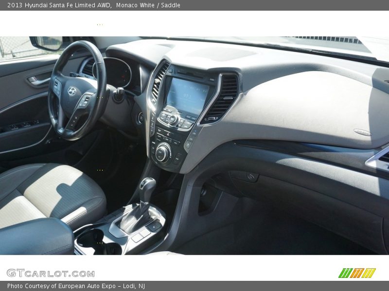 Monaco White / Saddle 2013 Hyundai Santa Fe Limited AWD