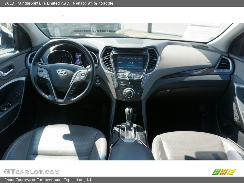 Monaco White / Saddle 2013 Hyundai Santa Fe Limited AWD