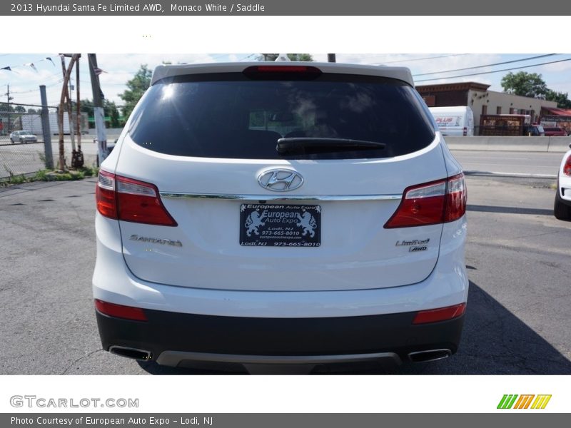 Monaco White / Saddle 2013 Hyundai Santa Fe Limited AWD