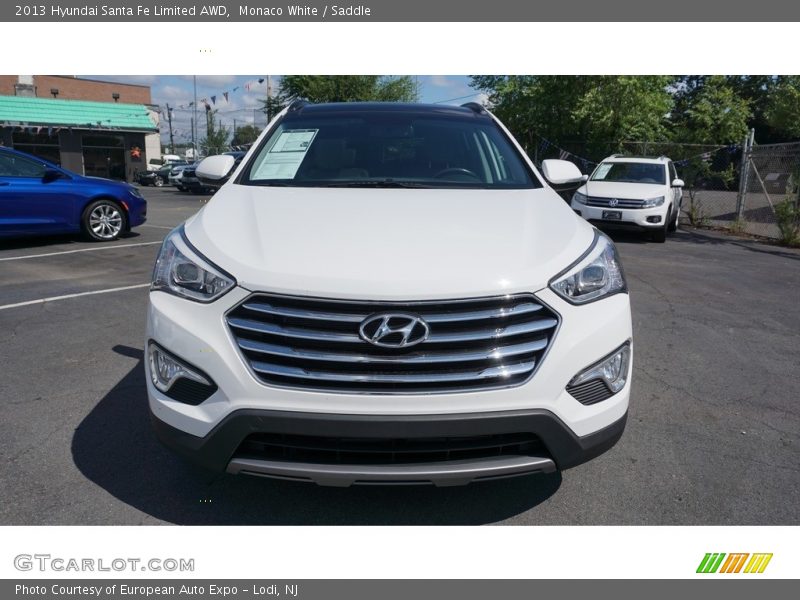 Monaco White / Saddle 2013 Hyundai Santa Fe Limited AWD