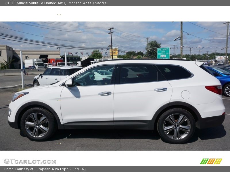 Monaco White / Saddle 2013 Hyundai Santa Fe Limited AWD