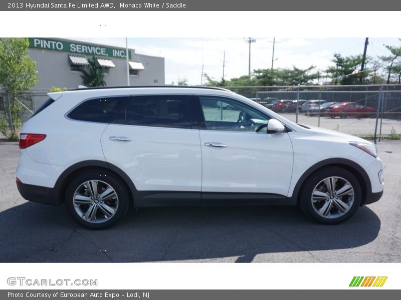 Monaco White / Saddle 2013 Hyundai Santa Fe Limited AWD