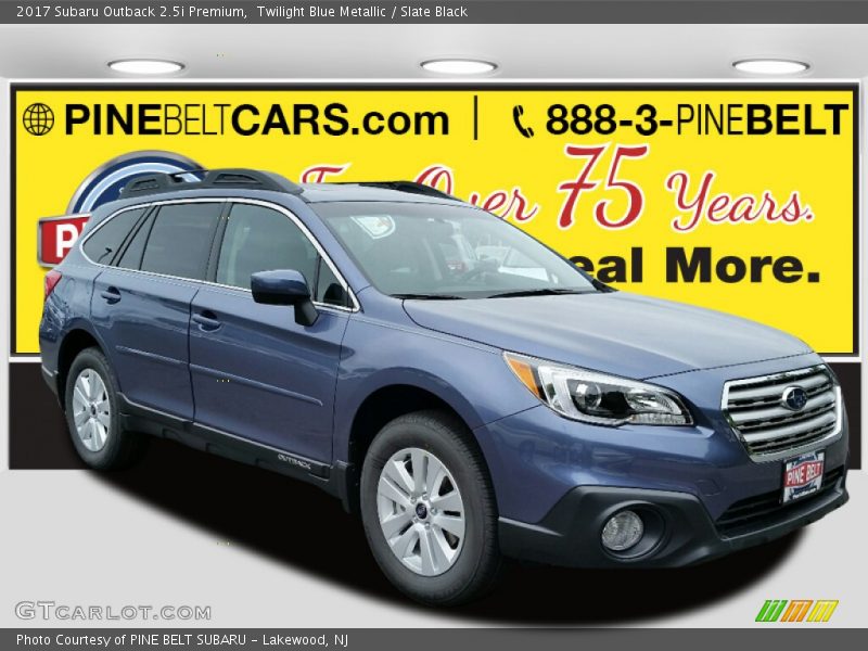 Twilight Blue Metallic / Slate Black 2017 Subaru Outback 2.5i Premium