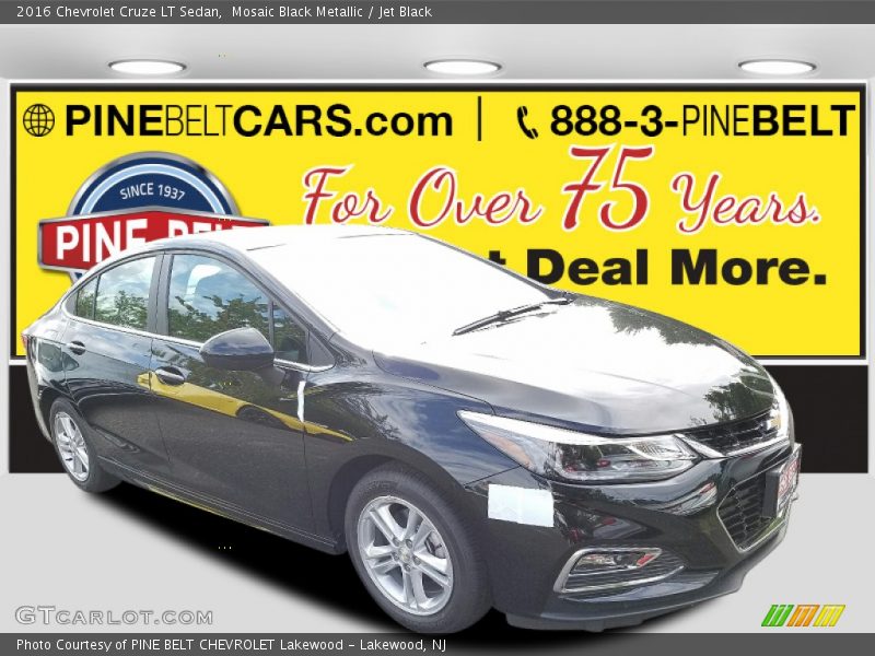 Mosaic Black Metallic / Jet Black 2016 Chevrolet Cruze LT Sedan