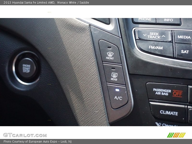 Monaco White / Saddle 2013 Hyundai Santa Fe Limited AWD