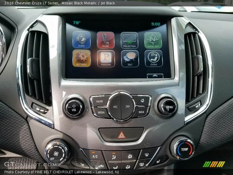 Mosaic Black Metallic / Jet Black 2016 Chevrolet Cruze LT Sedan