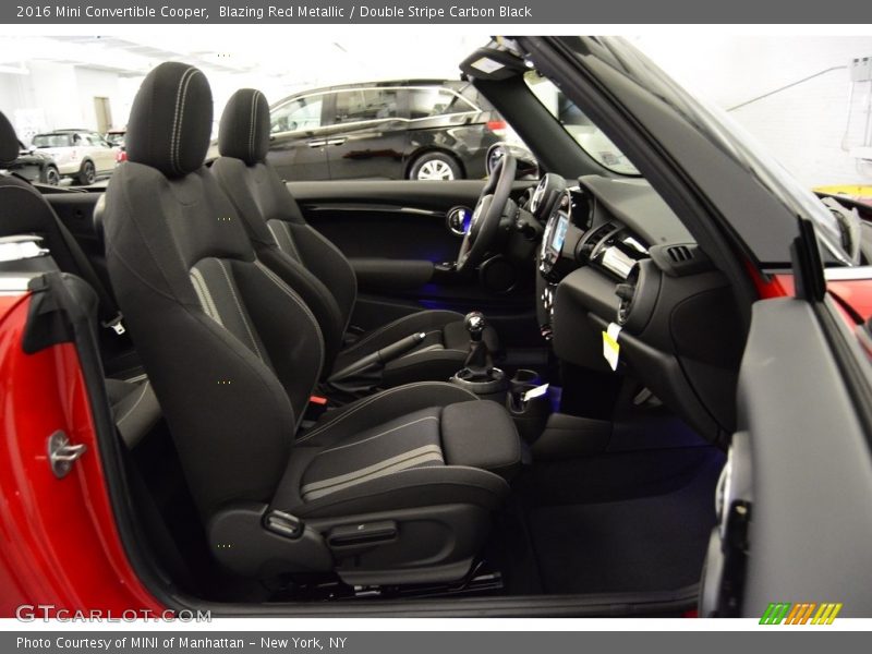 Blazing Red Metallic / Double Stripe Carbon Black 2016 Mini Convertible Cooper