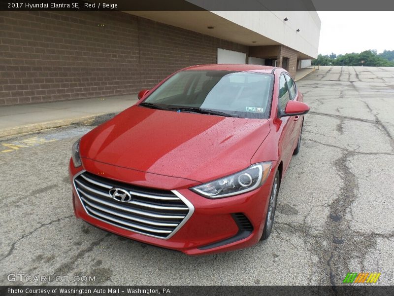 Red / Beige 2017 Hyundai Elantra SE