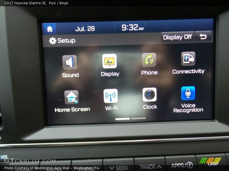 Red / Beige 2017 Hyundai Elantra SE