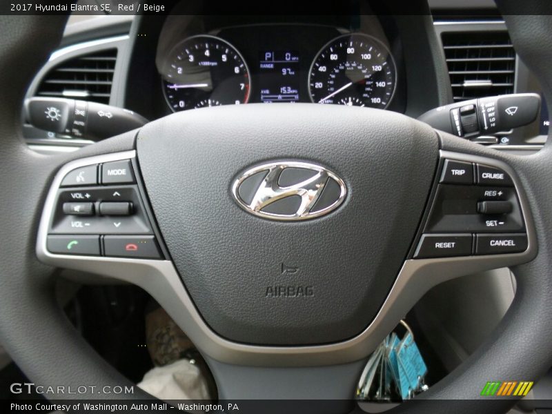 Red / Beige 2017 Hyundai Elantra SE