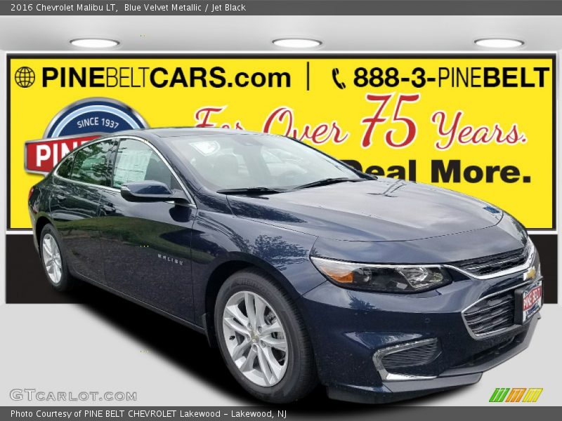 Blue Velvet Metallic / Jet Black 2016 Chevrolet Malibu LT