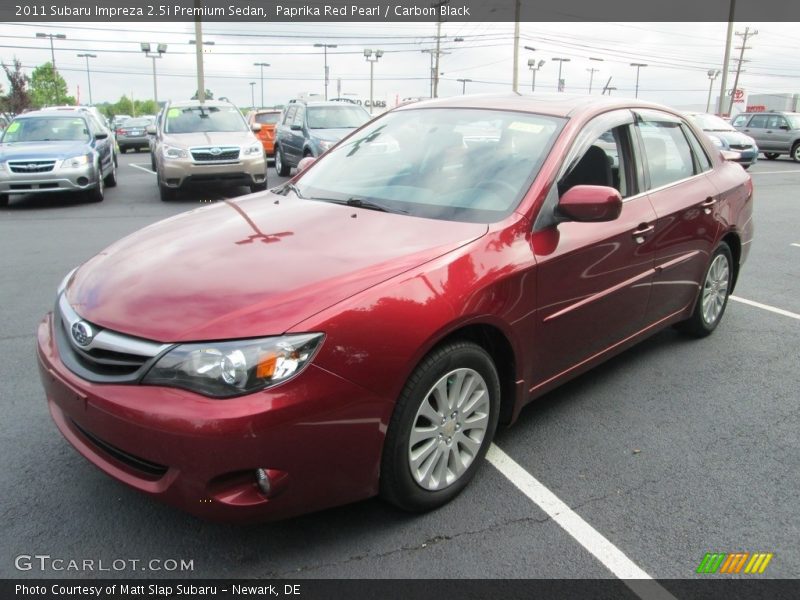 Paprika Red Pearl / Carbon Black 2011 Subaru Impreza 2.5i Premium Sedan