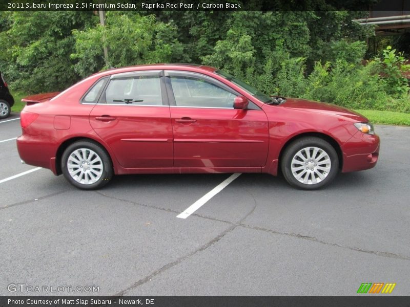 Paprika Red Pearl / Carbon Black 2011 Subaru Impreza 2.5i Premium Sedan