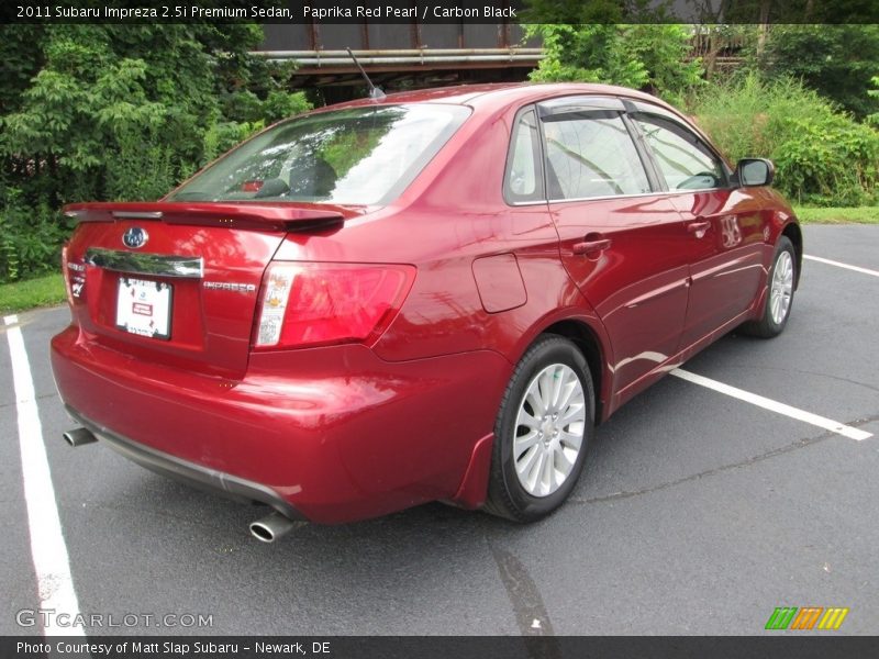 Paprika Red Pearl / Carbon Black 2011 Subaru Impreza 2.5i Premium Sedan