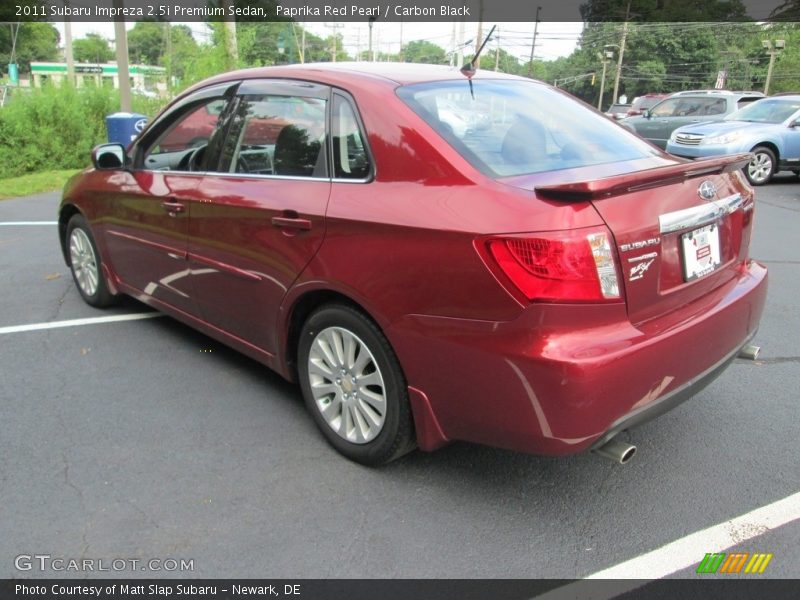 Paprika Red Pearl / Carbon Black 2011 Subaru Impreza 2.5i Premium Sedan