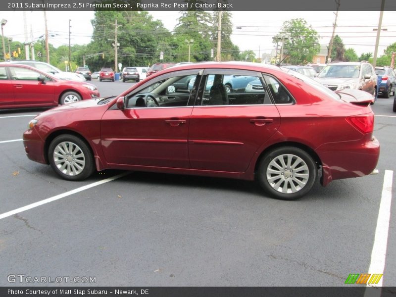 Paprika Red Pearl / Carbon Black 2011 Subaru Impreza 2.5i Premium Sedan