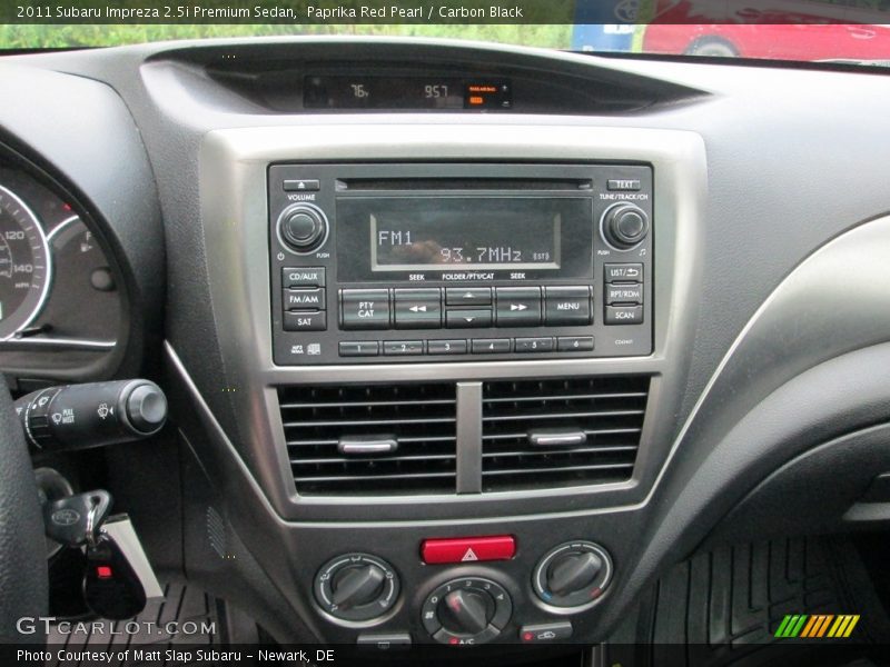 Paprika Red Pearl / Carbon Black 2011 Subaru Impreza 2.5i Premium Sedan