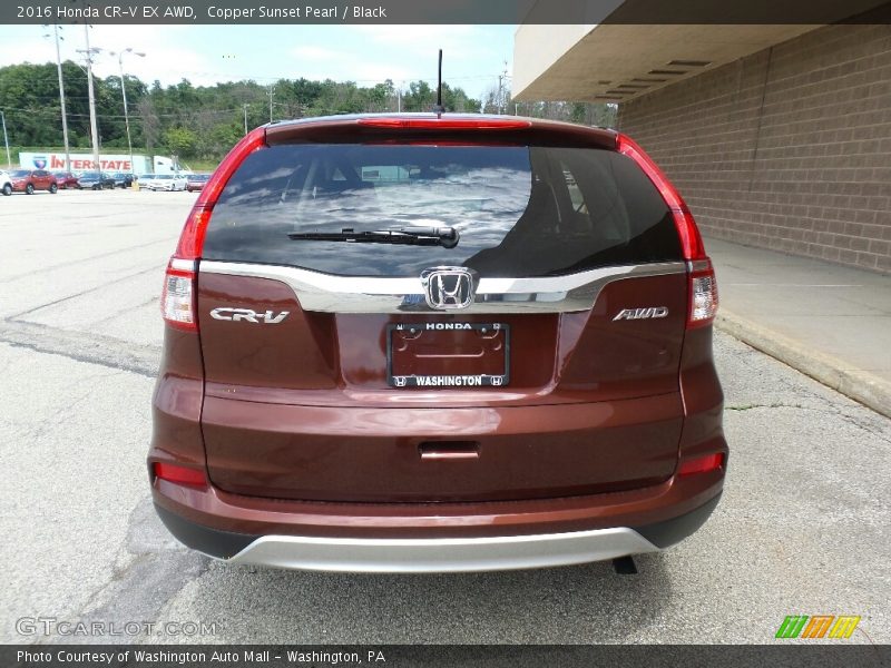 Copper Sunset Pearl / Black 2016 Honda CR-V EX AWD