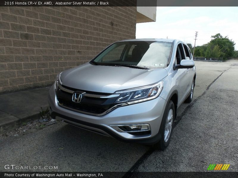 Alabaster Silver Metallic / Black 2016 Honda CR-V EX AWD