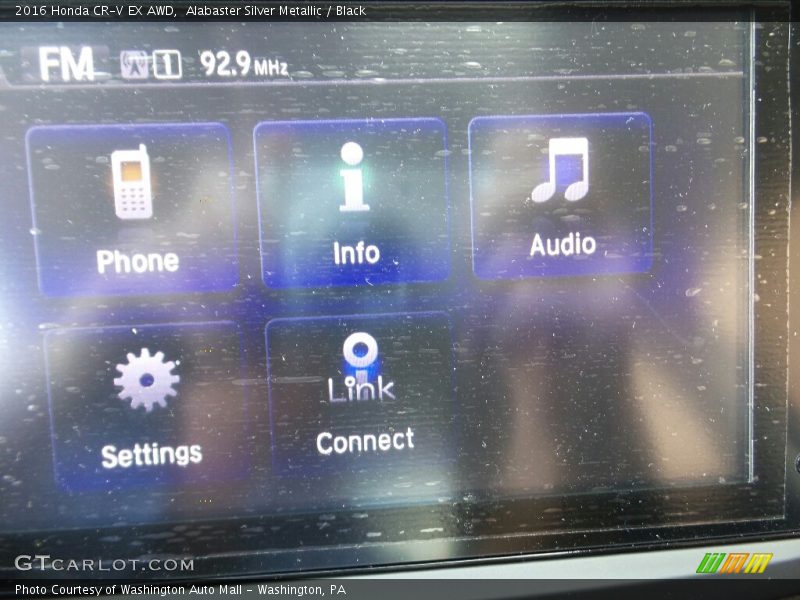 Alabaster Silver Metallic / Black 2016 Honda CR-V EX AWD