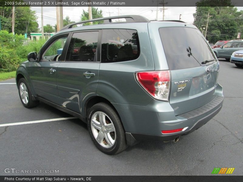 Sage Green Metallic / Platinum 2009 Subaru Forester 2.5 X Limited