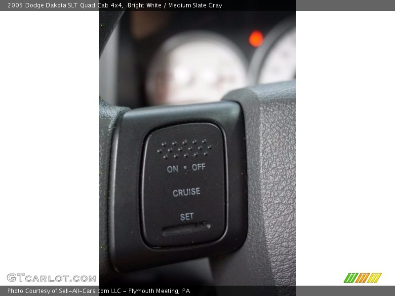 Bright White / Medium Slate Gray 2005 Dodge Dakota SLT Quad Cab 4x4