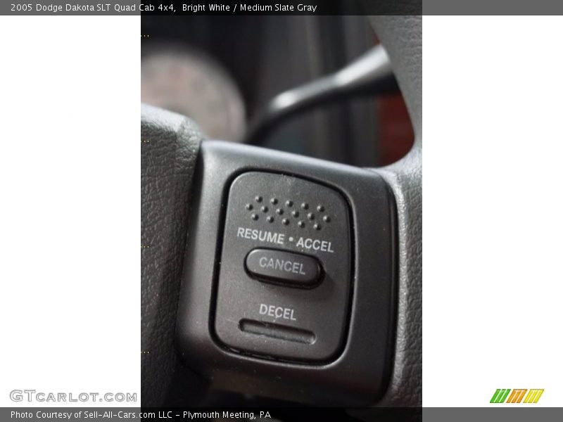 Bright White / Medium Slate Gray 2005 Dodge Dakota SLT Quad Cab 4x4