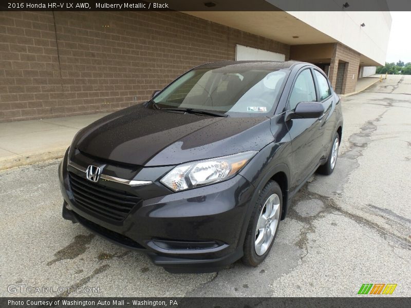 Mulberry Metallic / Black 2016 Honda HR-V LX AWD