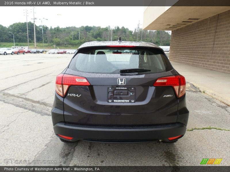 Mulberry Metallic / Black 2016 Honda HR-V LX AWD