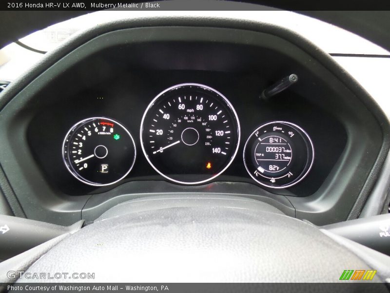 Mulberry Metallic / Black 2016 Honda HR-V LX AWD