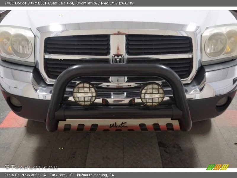 Bright White / Medium Slate Gray 2005 Dodge Dakota SLT Quad Cab 4x4