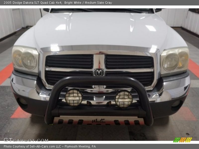 Bright White / Medium Slate Gray 2005 Dodge Dakota SLT Quad Cab 4x4