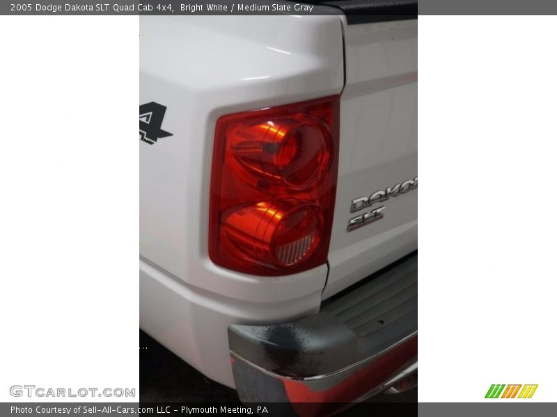 Bright White / Medium Slate Gray 2005 Dodge Dakota SLT Quad Cab 4x4