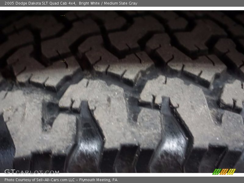 Bright White / Medium Slate Gray 2005 Dodge Dakota SLT Quad Cab 4x4