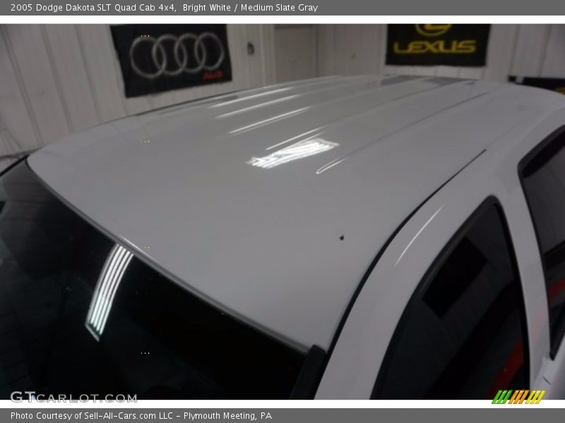Bright White / Medium Slate Gray 2005 Dodge Dakota SLT Quad Cab 4x4