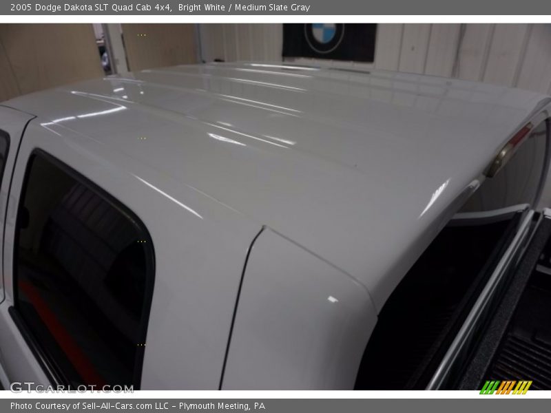 Bright White / Medium Slate Gray 2005 Dodge Dakota SLT Quad Cab 4x4