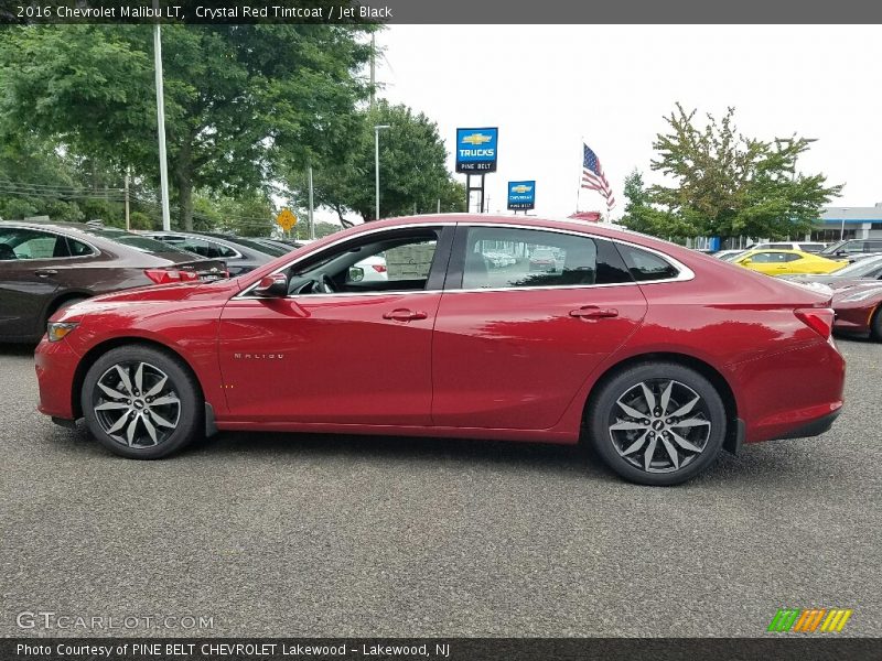 Crystal Red Tintcoat / Jet Black 2016 Chevrolet Malibu LT