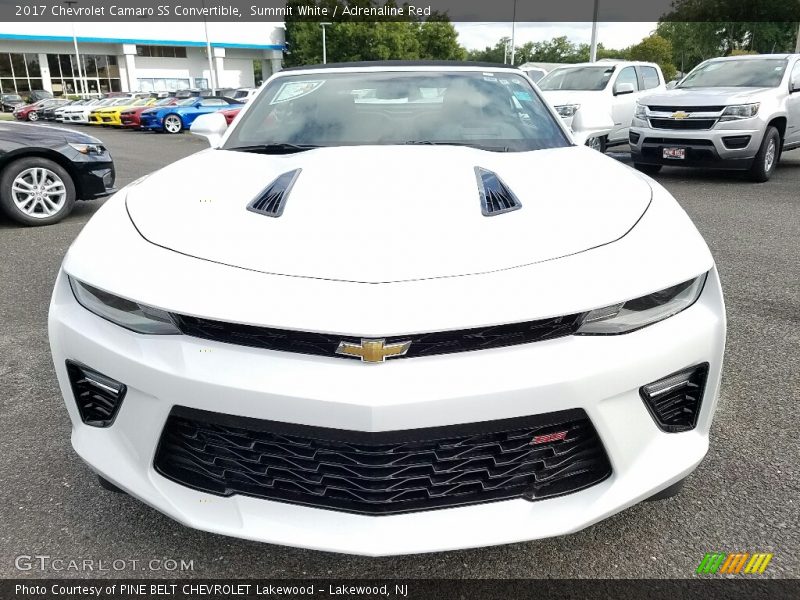 Summit White / Adrenaline Red 2017 Chevrolet Camaro SS Convertible